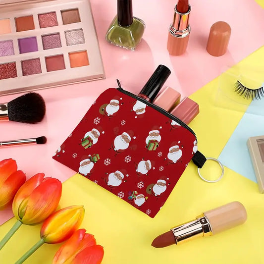 Mini Beauty fantasia Natalizia con zip e portachiavi mis.9.5cmx12cm