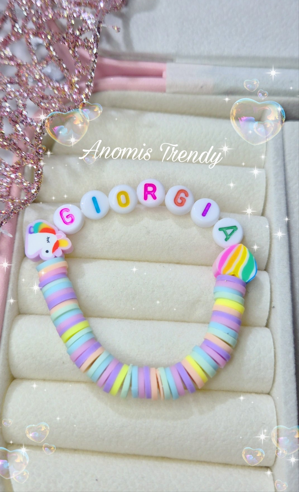 Bracciale Unicorno 🦄 personalizzato (indicare nome e età nelle note dell'ordine)