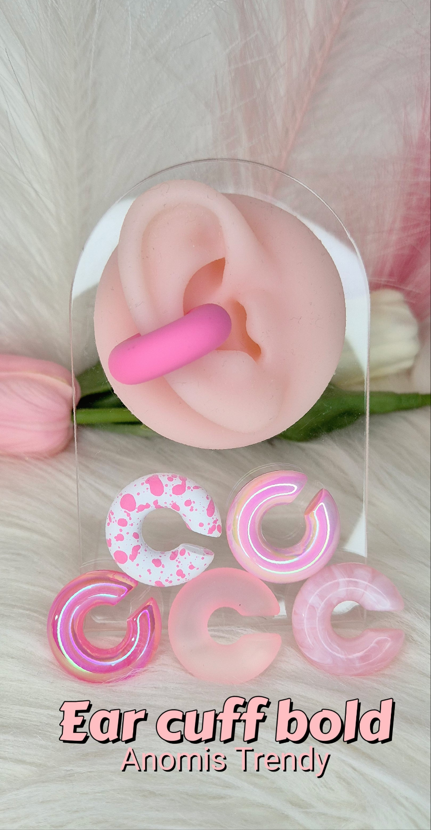 Earcuff bold orecchini da cartilagine senza foro colorati