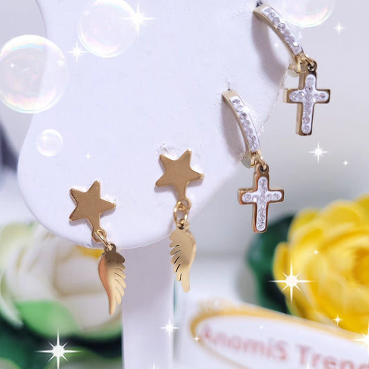 Orecchini mini 1cm in acciaio anallergico