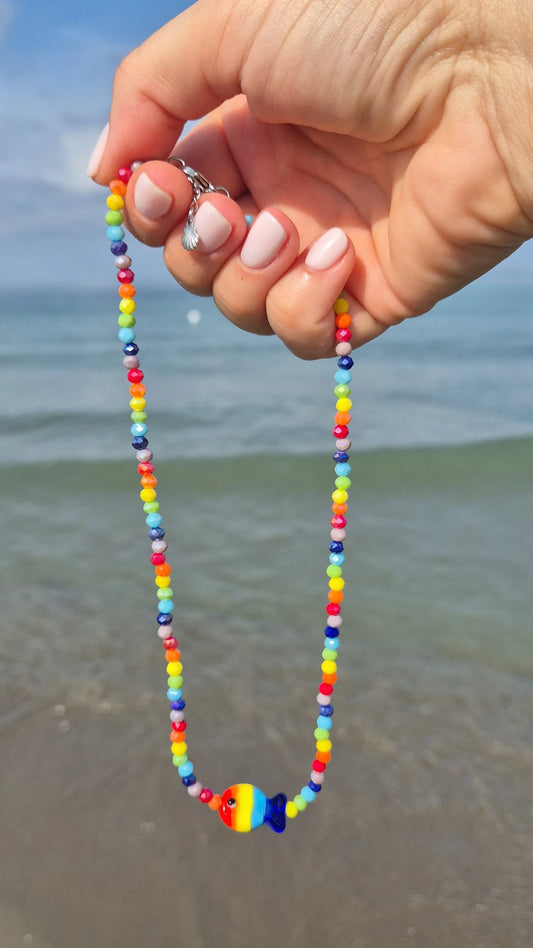 Collana arcobaleno Pride con Pesciolino multicolor🌈