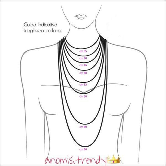 Collana personalizzabile acciaio gold o silver catena a pallini charms e lunghezza a scelta