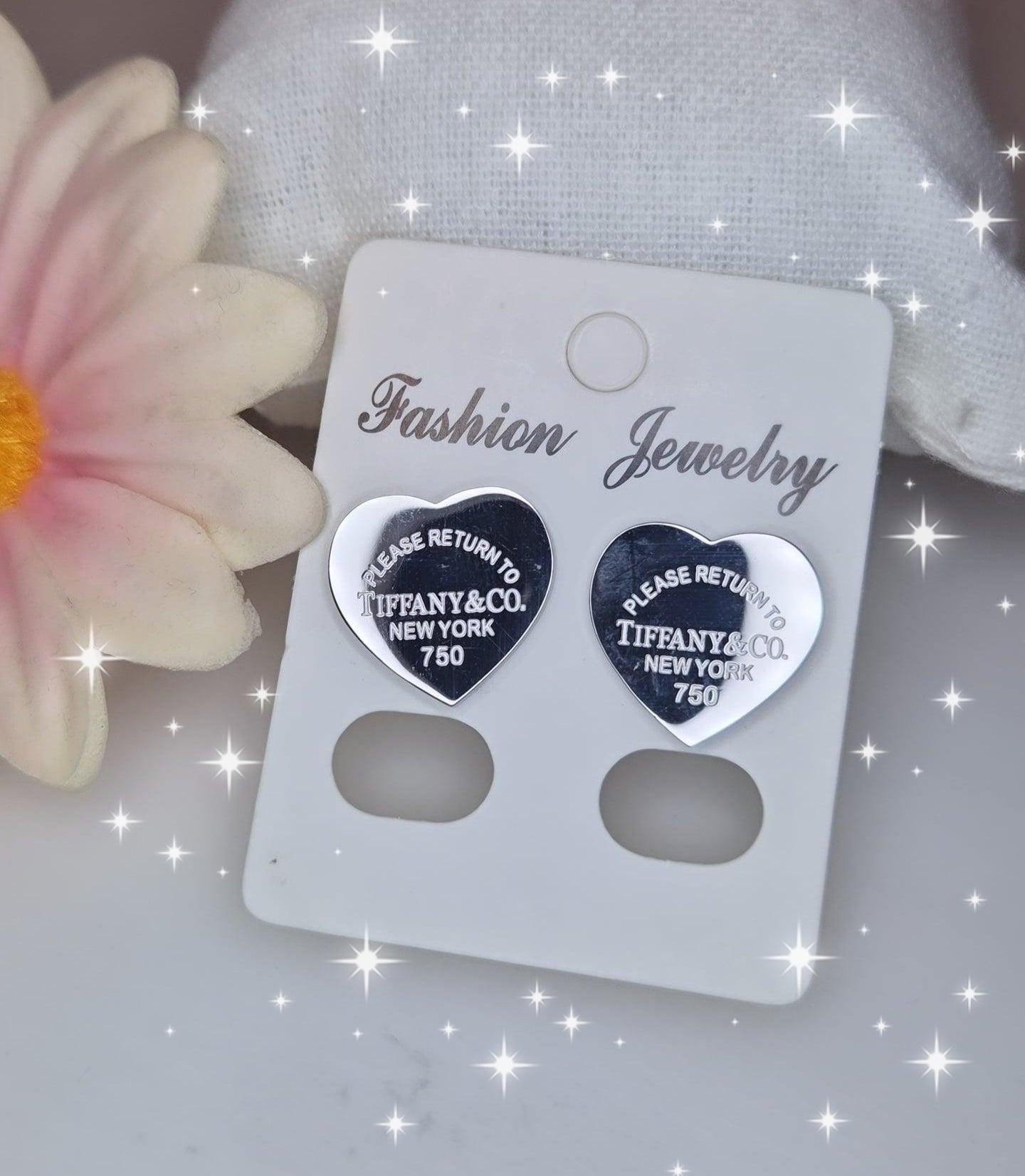 Orecchini riproduzione perfetta Cuore lucchetto logato in acciaio silver anallergico mis. 1.5cm