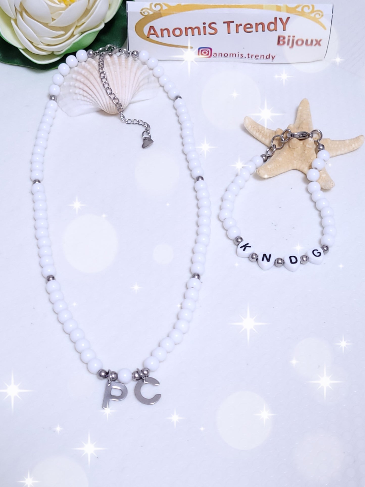 Bracciale o Collana personalizzabili sfere Candy e acciaio
