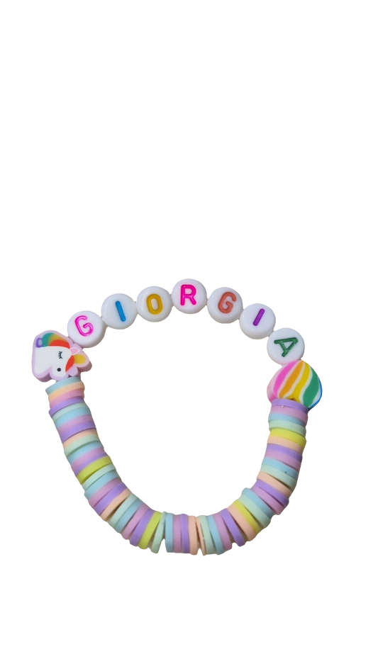 Bracciale Unicorno 🦄 personalizzato (indicare nome e età nelle note dell'ordine)