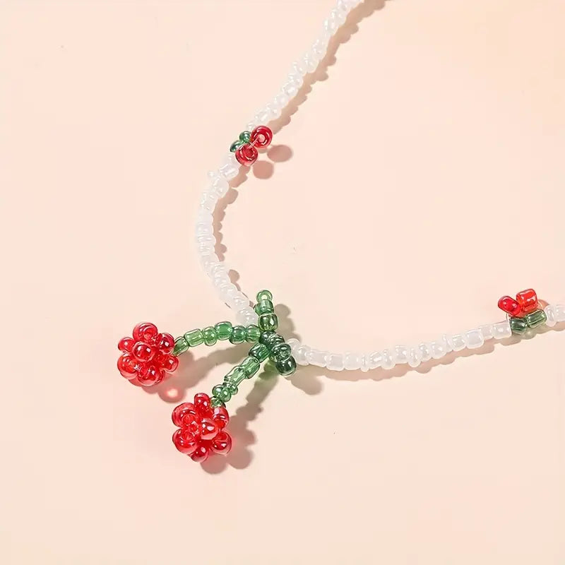 Collana Ciliegine ๐ luminosa con pendente centrale
