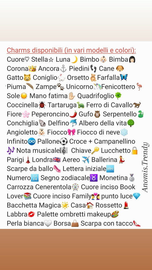 Bracciale catena maglia tonda lavorazione diamantata charms personalizzabili