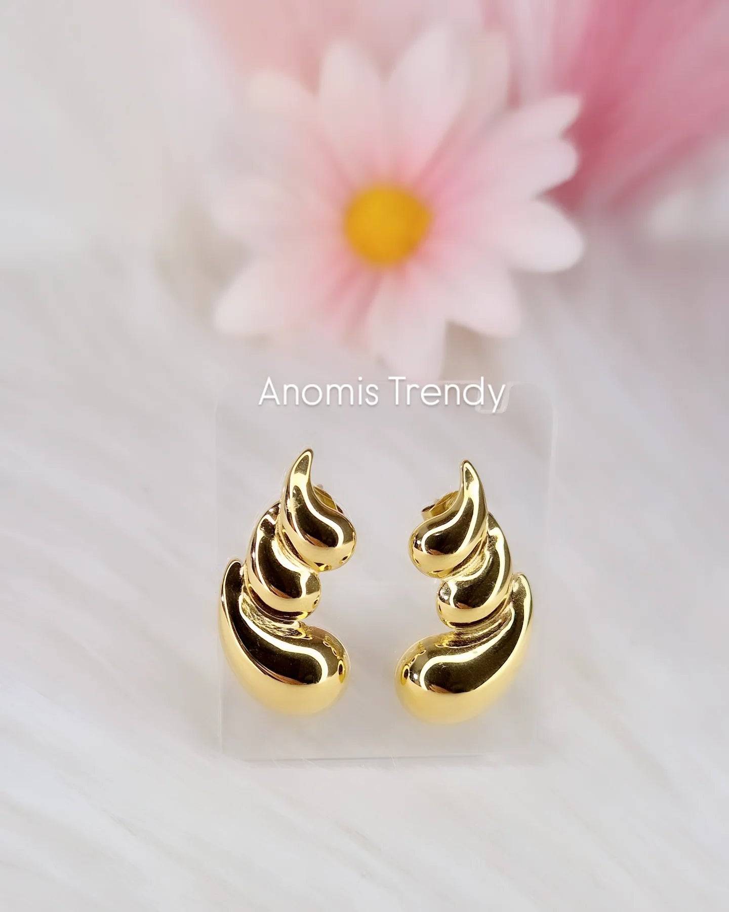 Orecchini triple drops vintage goccine BVeneta in acciaio anallergico