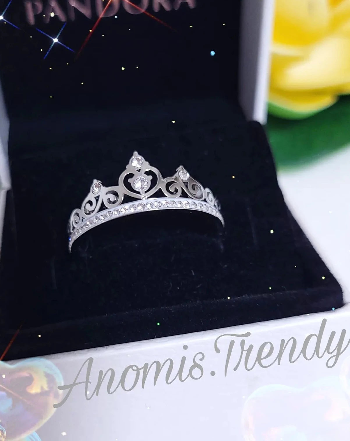 Anello Tiara con Zirconi mod. pandora