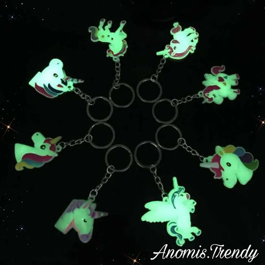 PortaChiavi Unicorno fluorescente (si illumina al buio)