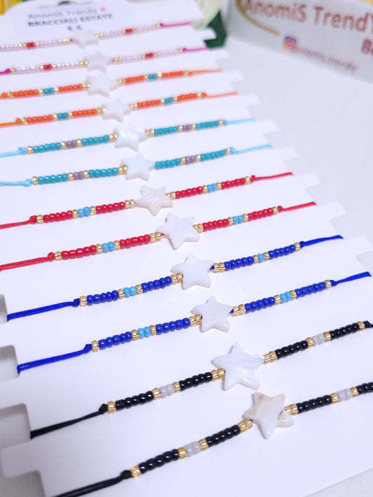 Bracciale scorrevole microsfere con Stellina MadrePerla