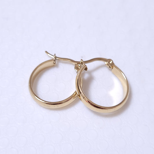 Orecchini vintage acciaio dorè 2cm