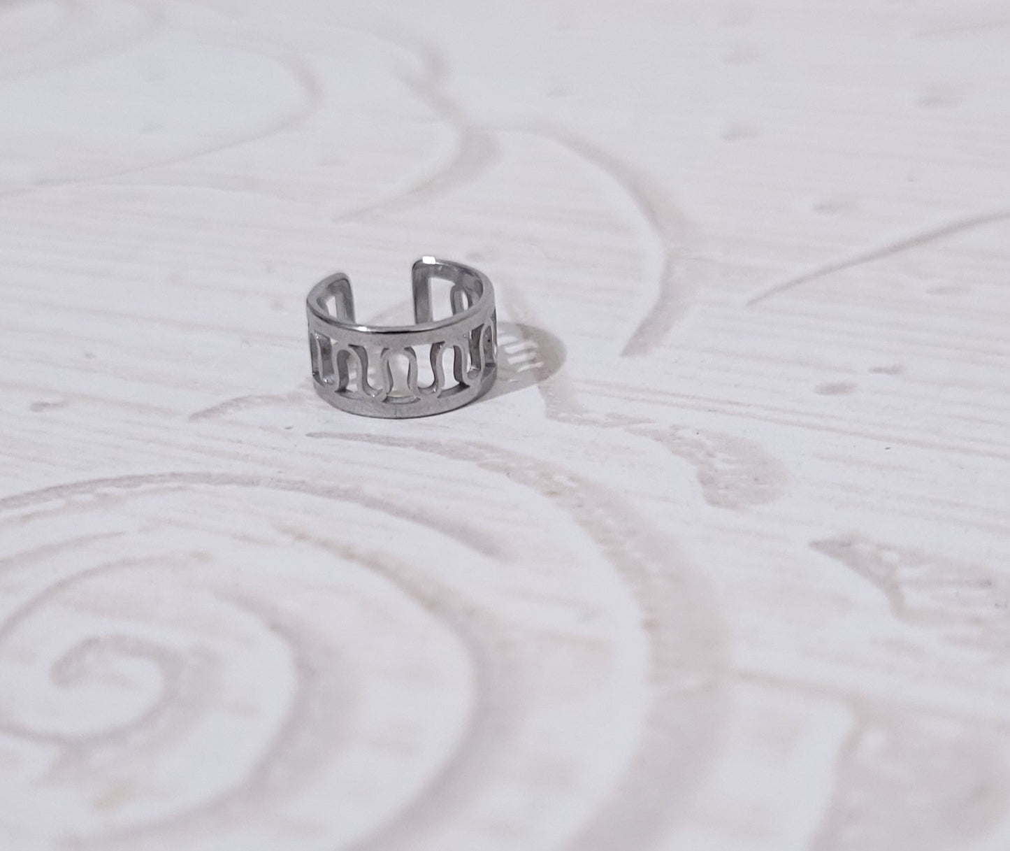 Ear cuff orecchini da cartilagine - senza foro - in acciaio silver
