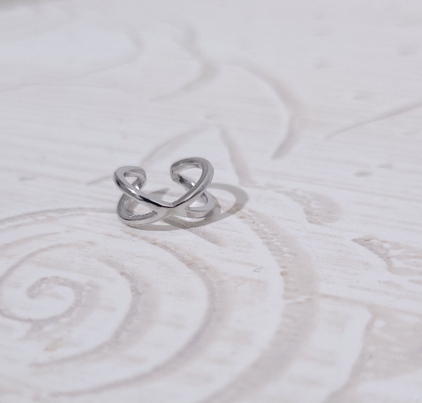 Ear cuff orecchini da cartilagine - senza foro - in acciaio silver