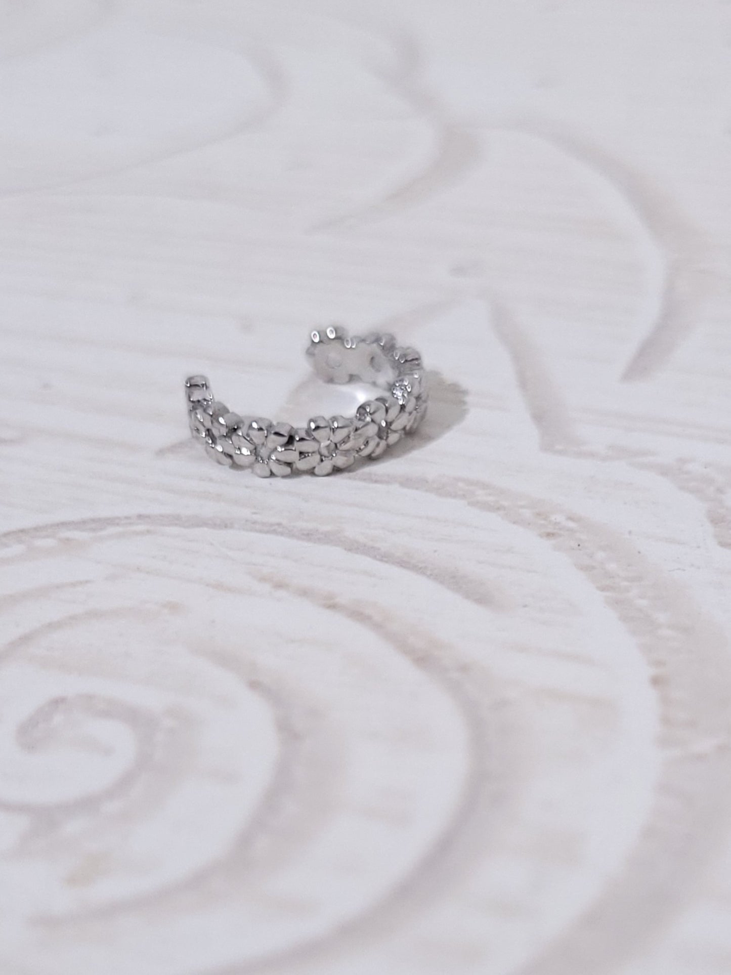 Ear cuff orecchini da cartilagine - senza foro - in acciaio silver