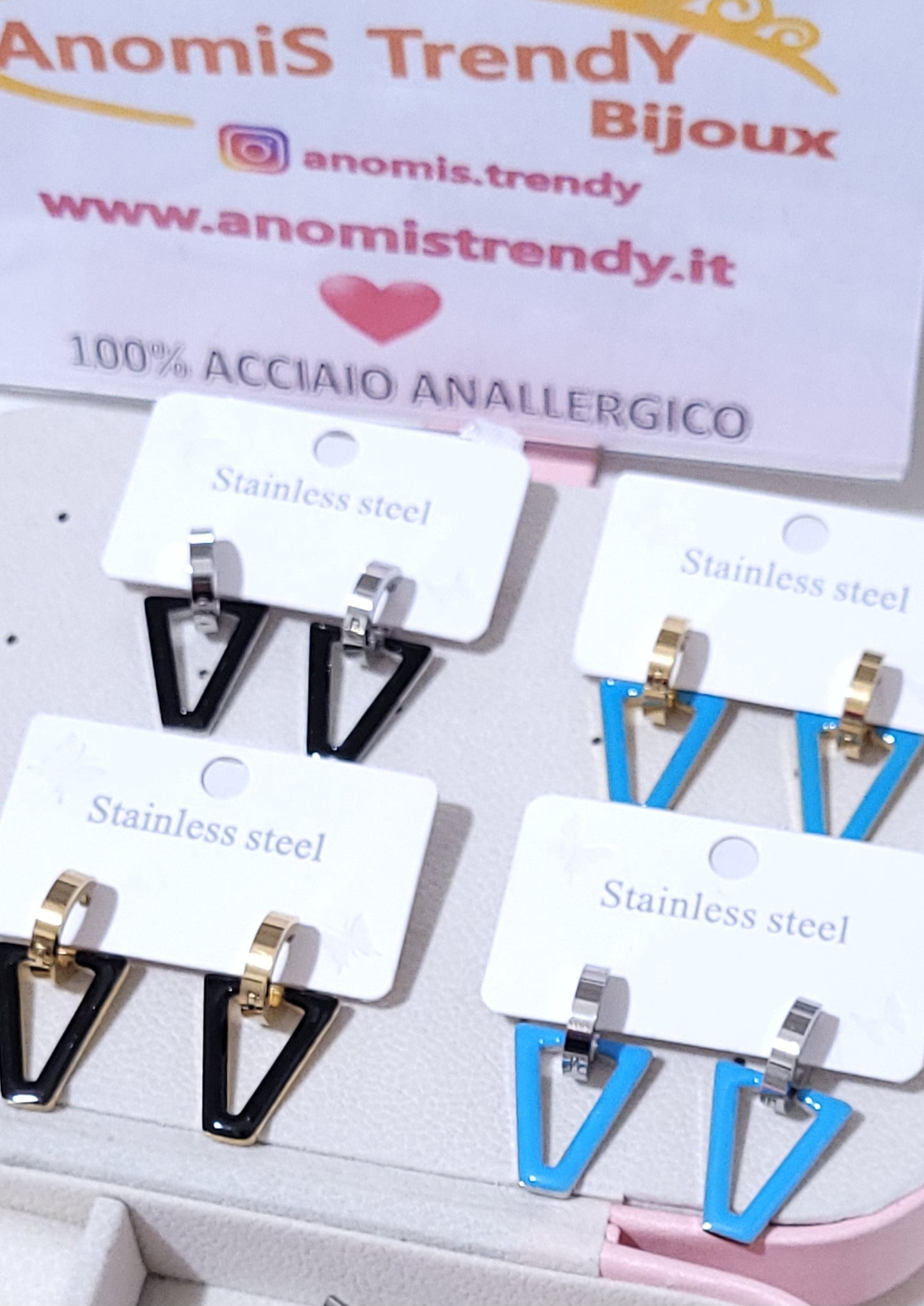 Orecchini VALENTINA F 🩷 100% Acciaio anallergico
