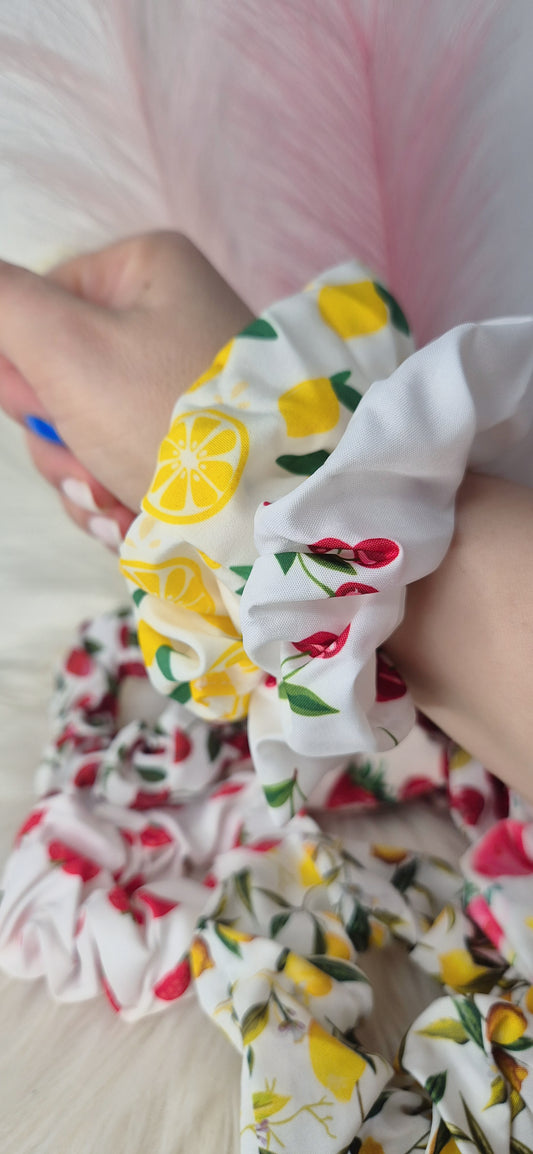 Scrunchies elastici per capelli Tuttifrutti 🍒🍋🍉 Estate 2025