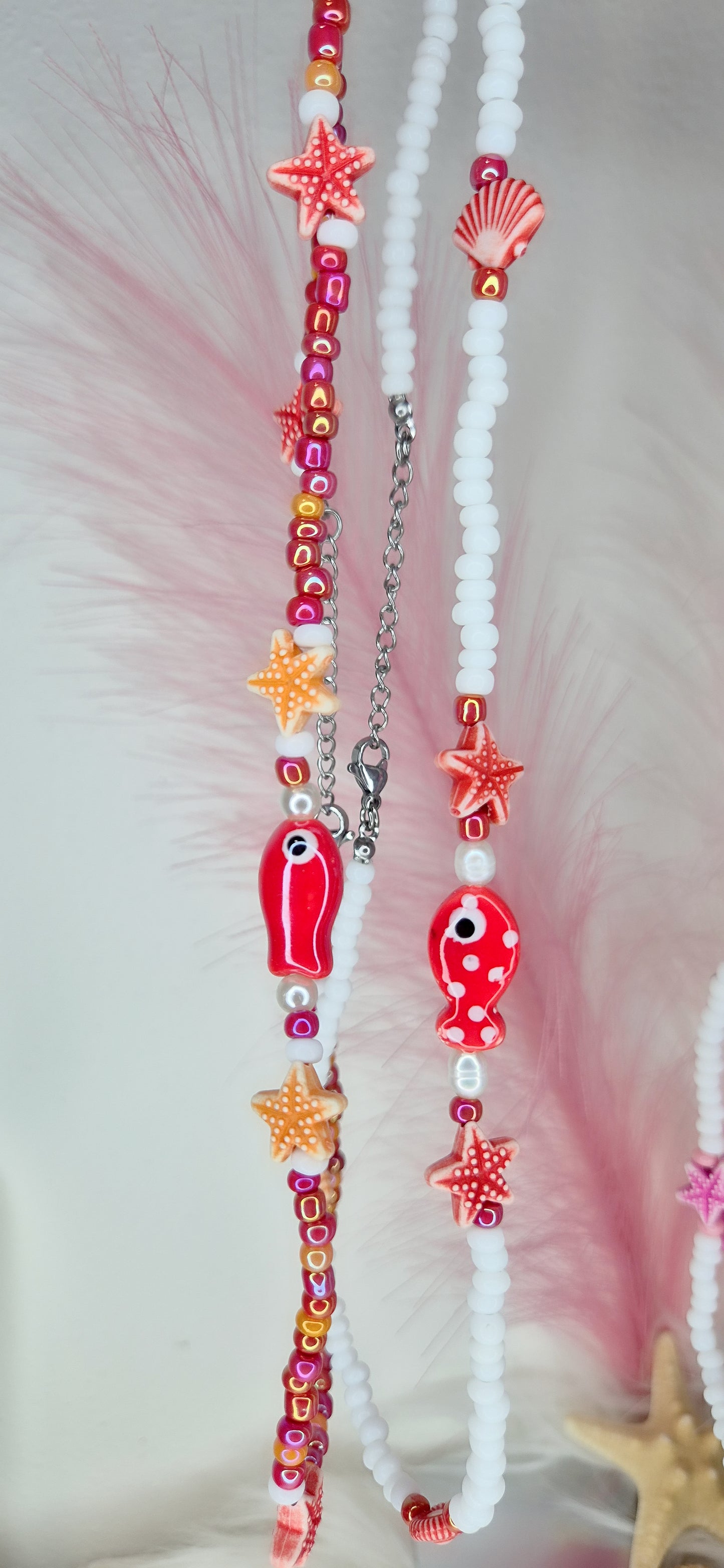 Collana Pesciolino Estate'25 con perline colorate e Stelle Marine