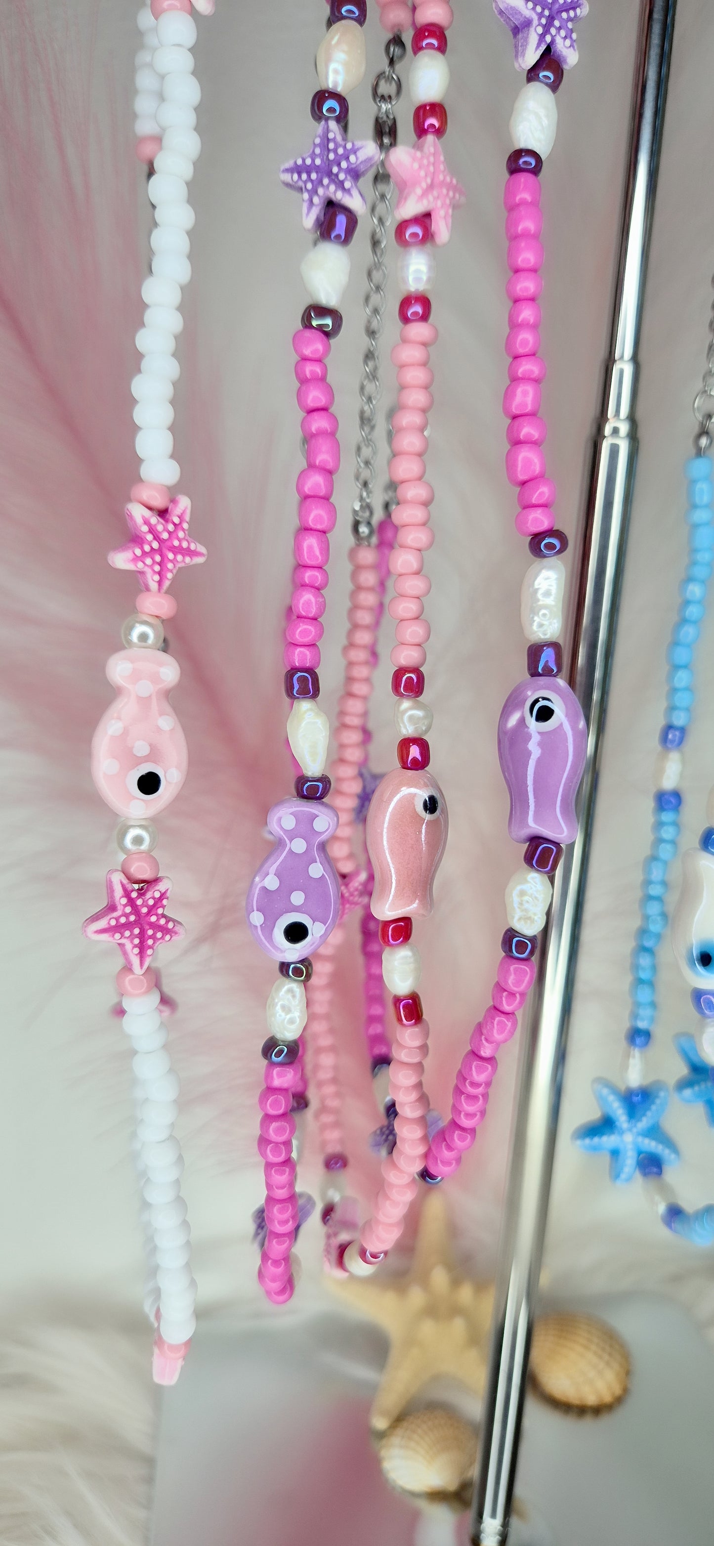 Collana Pesciolino Estate'25 con perline colorate e Stelle Marine