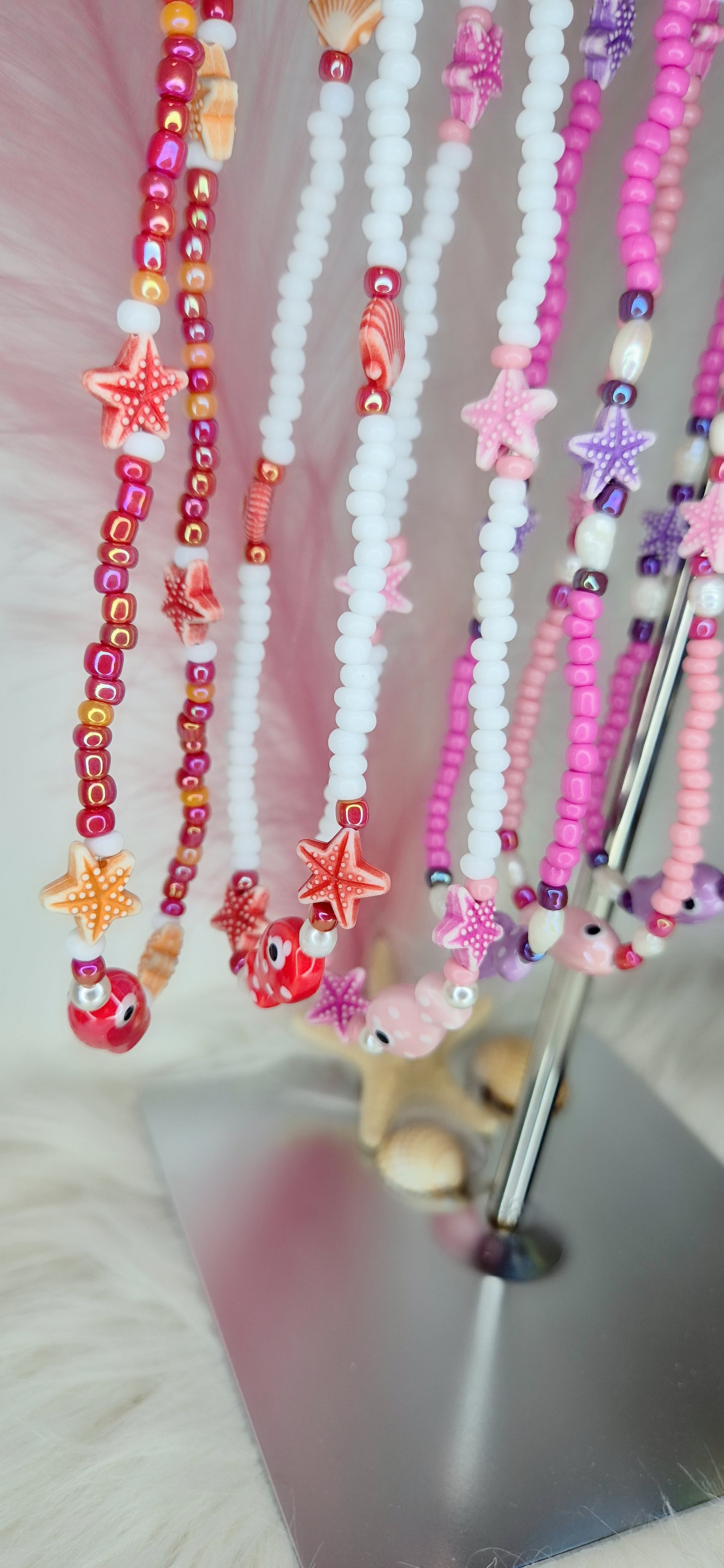 Collana Pesciolino Estate'25 con perline colorate e Stelle Marine