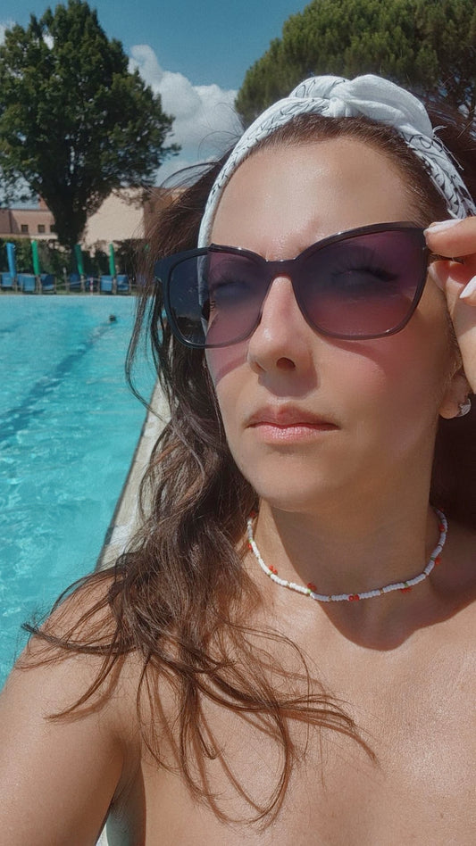 Collana Perline bianche mix gold e Ciliegine 🍒
