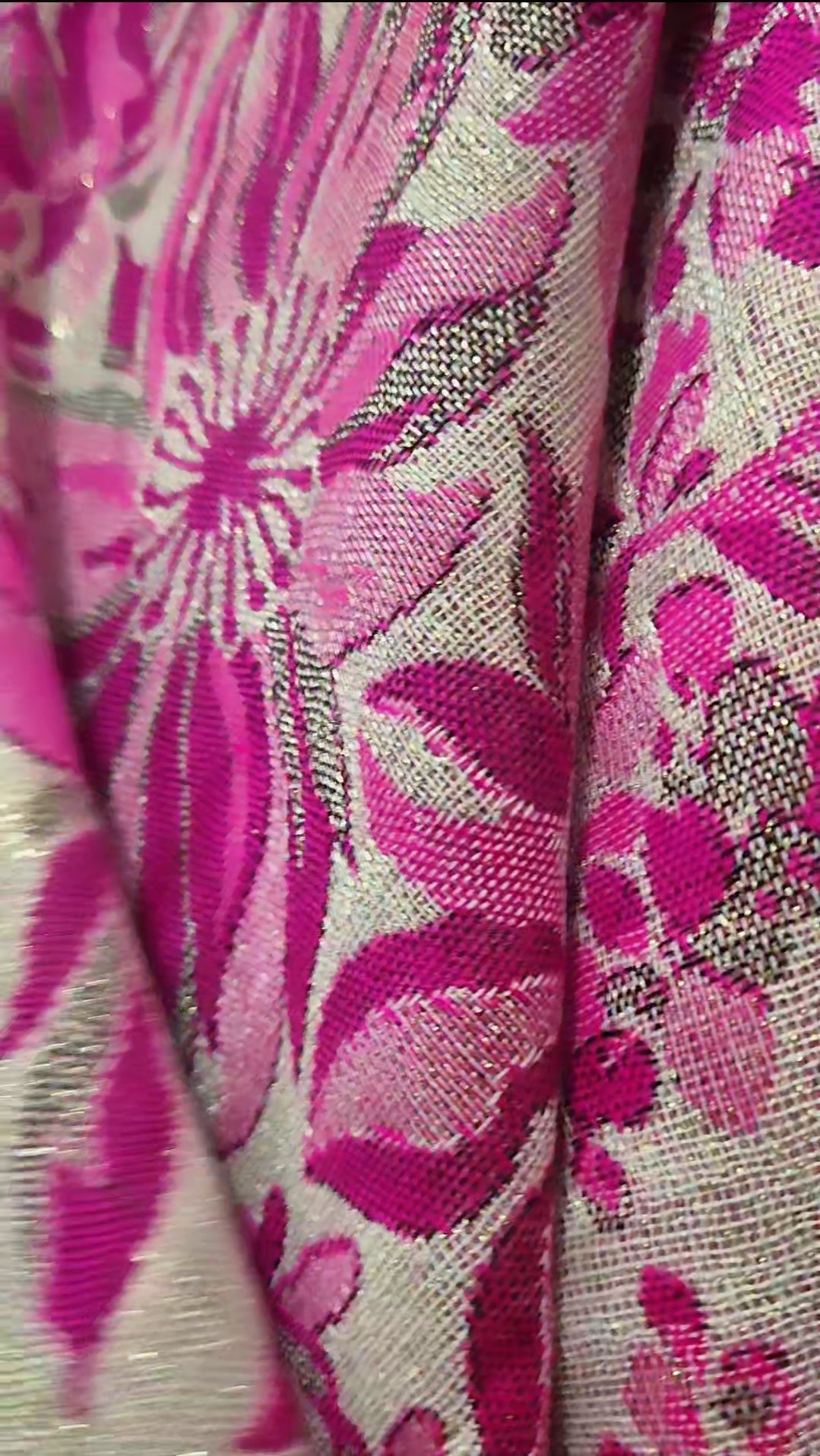 Foulard 100% Viscosa Lurex fantasia Foglie & Fiori + IN OMAGGIO 1 Pinza Fiore