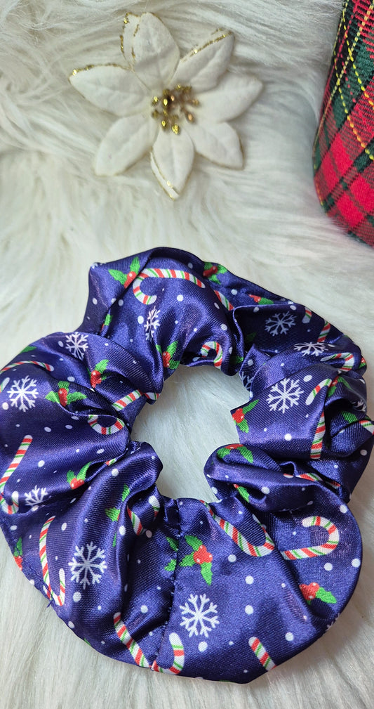 Scrunchies elastici per capelli in raso a tema Natale 🎅🏻🎄✨️