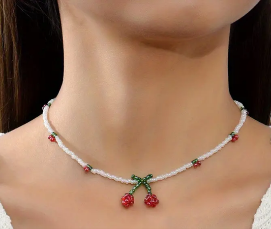 Collana Ciliegine 🍒 luminosa con pendente centrale
