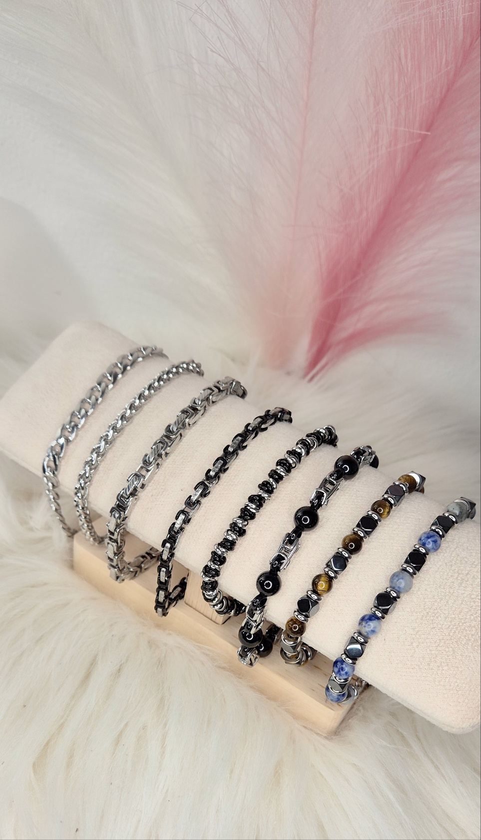 Nuovi Bracciali Uomo/unisex in acciaio inossidabile anallergico mis.regolab.