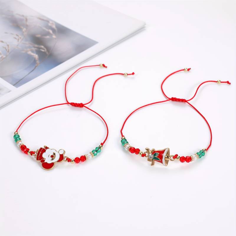Bracciale cordino regolabile con soggetti Natalizi 🎅🏻