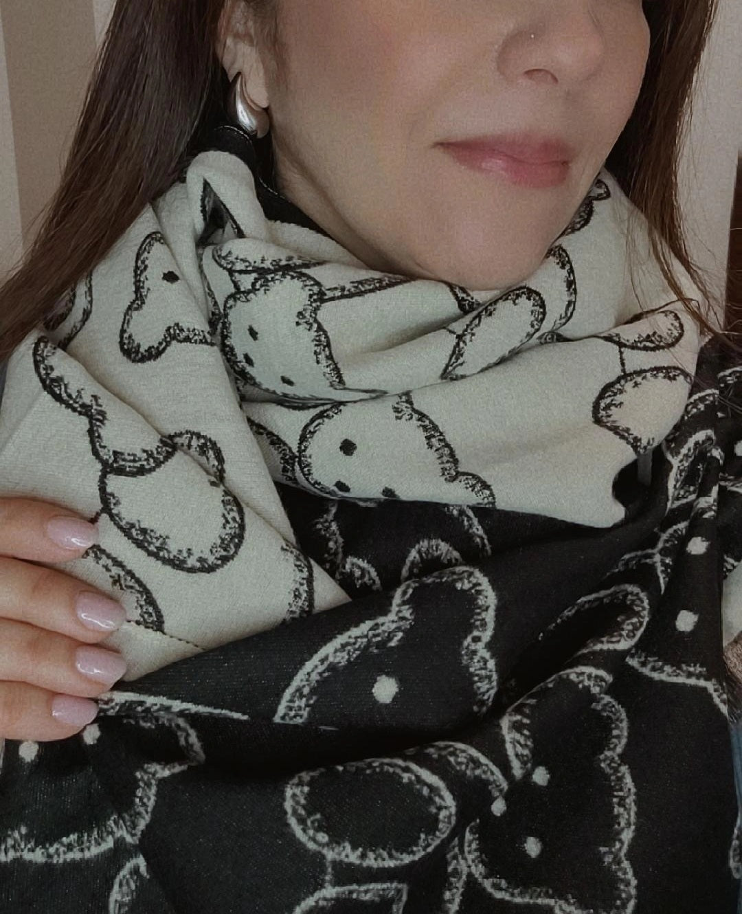 SCIARPONE CALDO fantasia Teddy 🧸 double-face