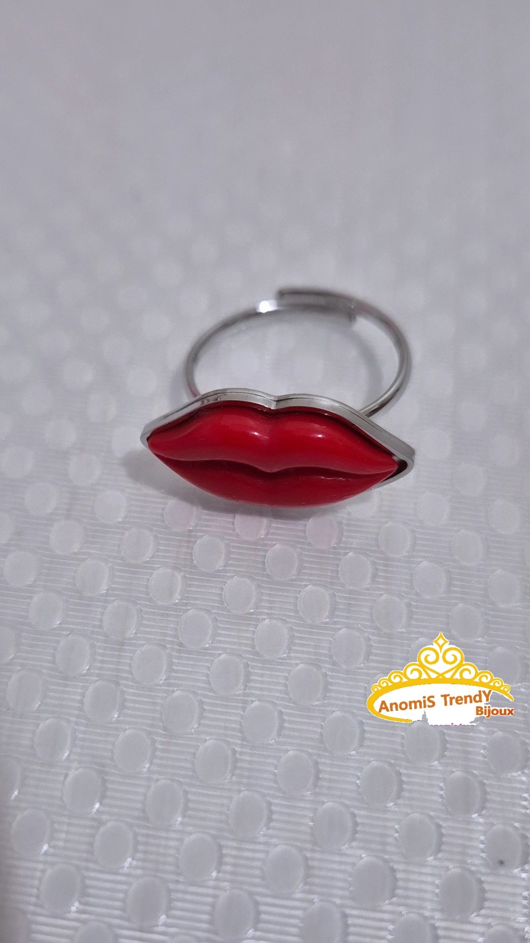 Collezione Bacio 💋 orecchini collana e anello 100% acciaio inossidabile anallergico silver o gold
