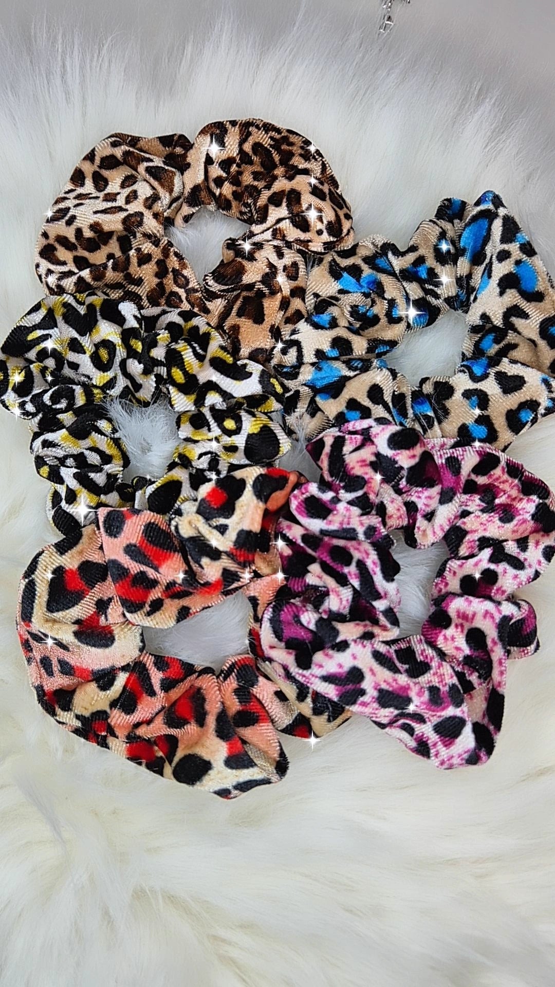 Scrunchies elastici per capelli/bracciale moda stampa animalier
