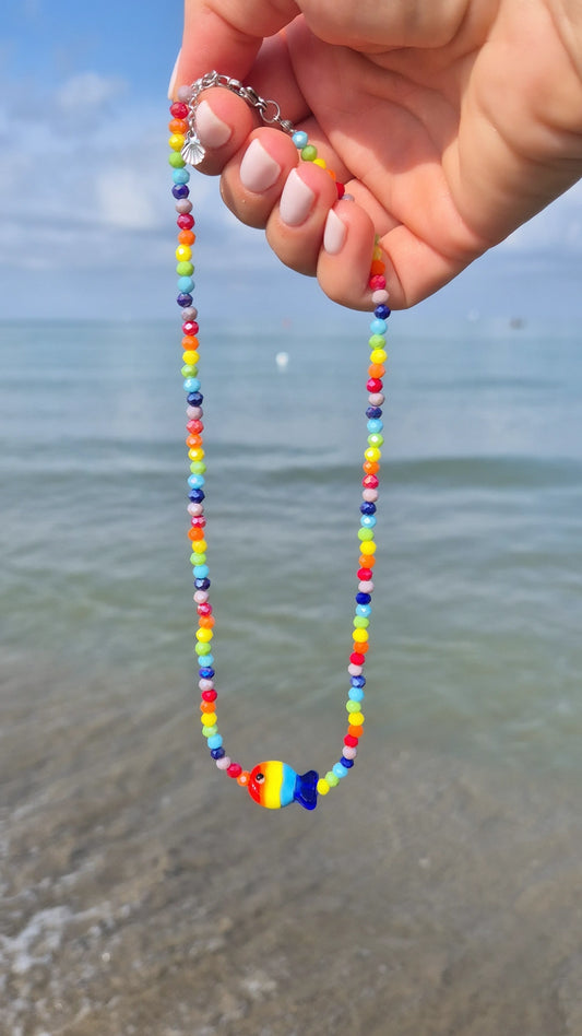 Collana arcobaleno Pride con Pesciolino multicolor🌈