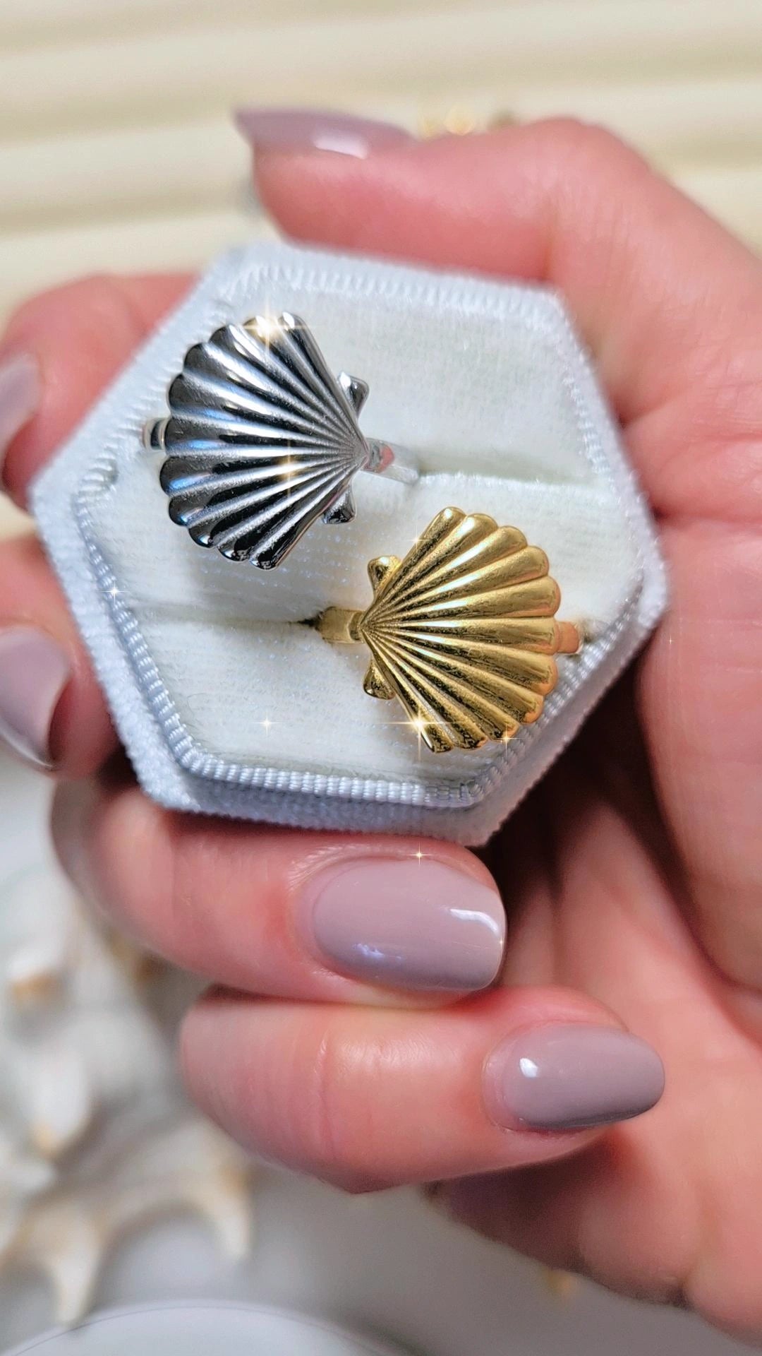 Anelli vari soggetti tema Mare in acciaio anallergico silver o gold misura regolabile