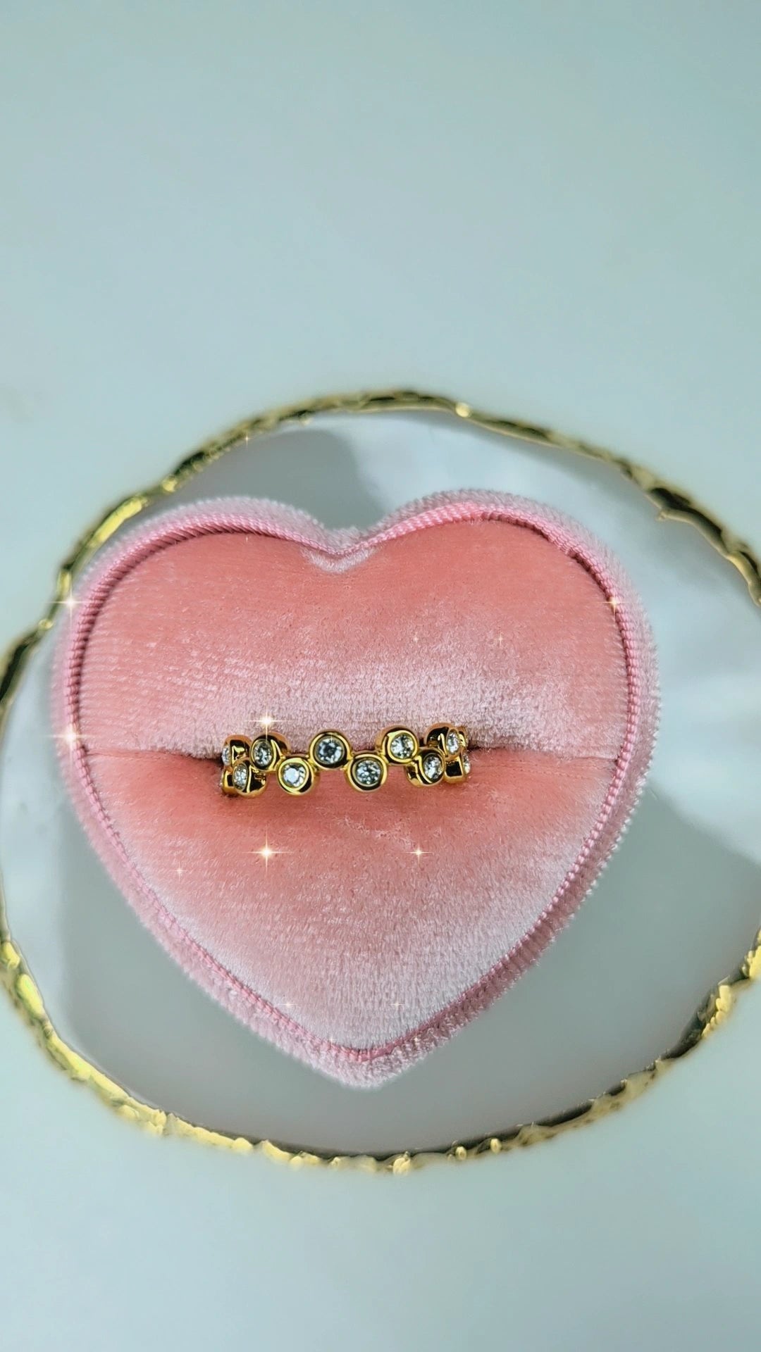 Anello Fedina Eternity zig zag in acciaio con zirconi misura regolabile