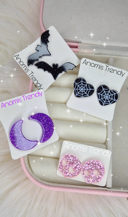 Orecchini Halloween linea GLITTER anallergici