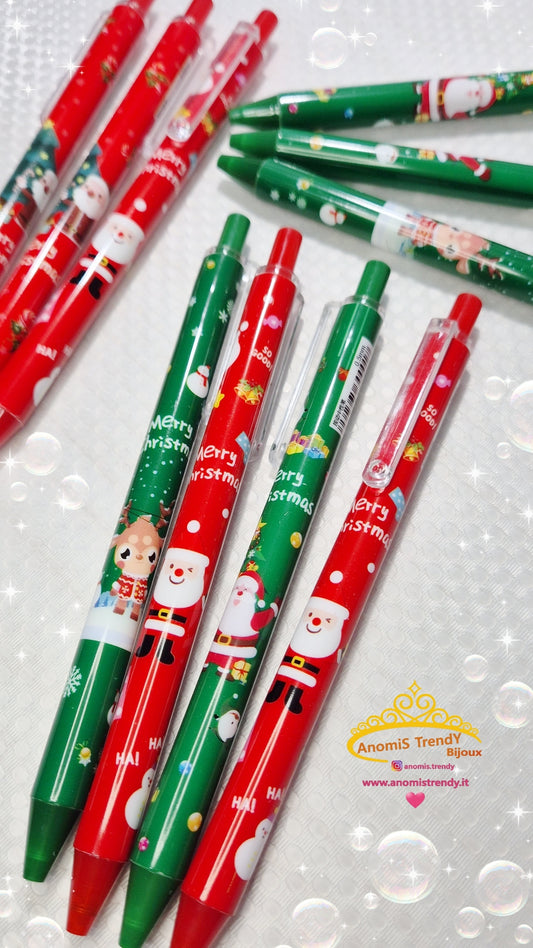 Penna con soggetti Natalizi 🎄 colore inchiostro nero ⚫️