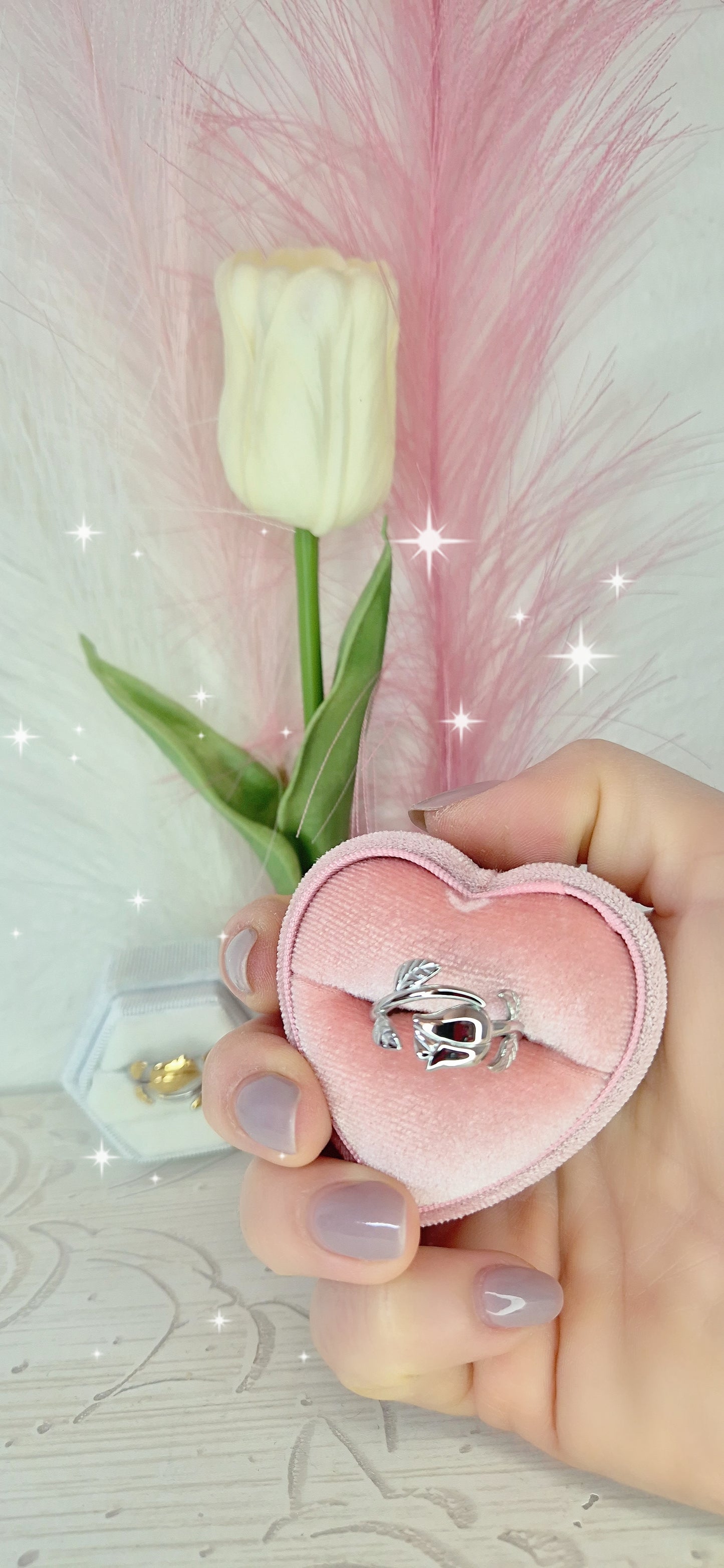 Anello Tulipano🌷in acciaio Silver o Bicolor misura regolabile