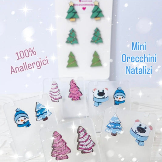 Mini orecchini Natalizi anallergici limited edition
