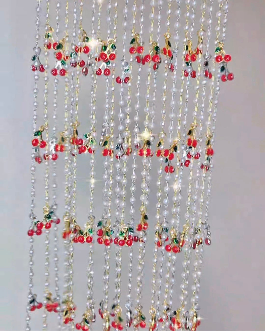 Nuova collezione Ciliegie🍒 Cavigliera Set Collana & Orecchini Anello acciaio anallergico