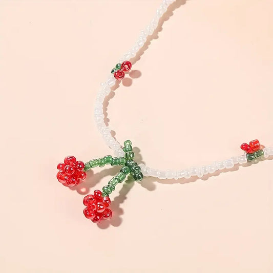 Collana Ciliegine 🍒 luminosa con pendente centrale