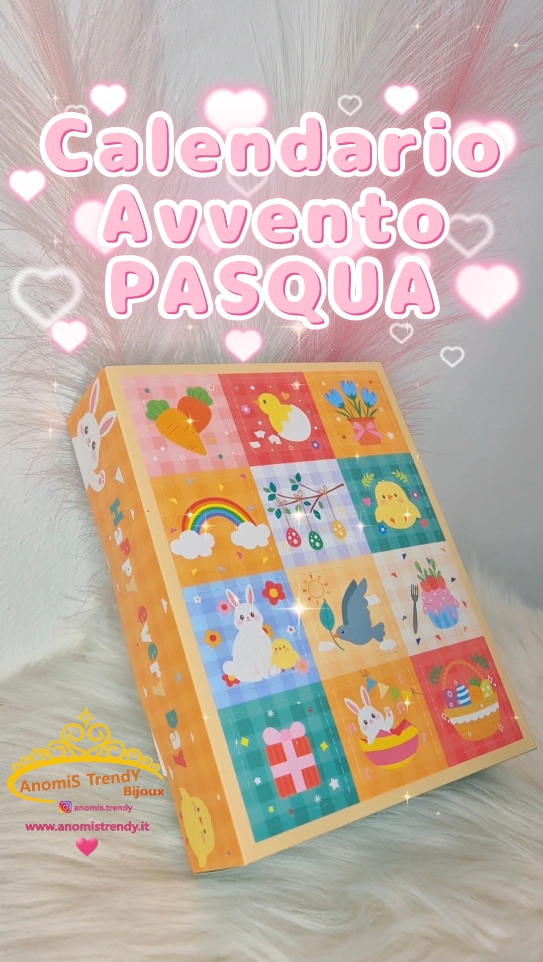 Calendario dell'Avvento di Pasqua🐇🐣 12 caselle bijoux a scelta acciaio Silver, Gold o Mix