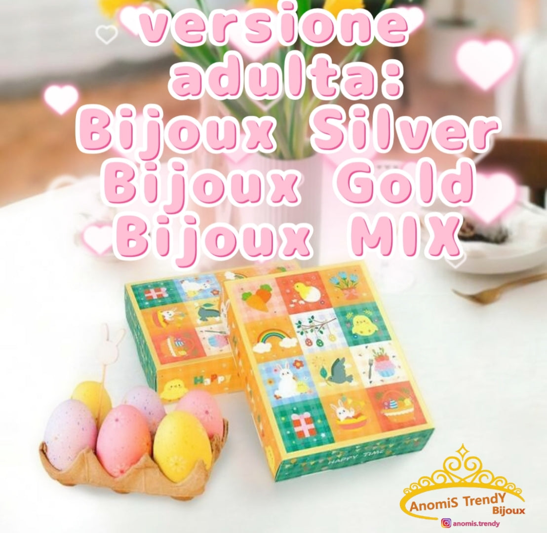 Calendario dell'Avvento di Pasqua🐇🐣 12 caselle bijoux a scelta acciaio Silver, Gold o Mix