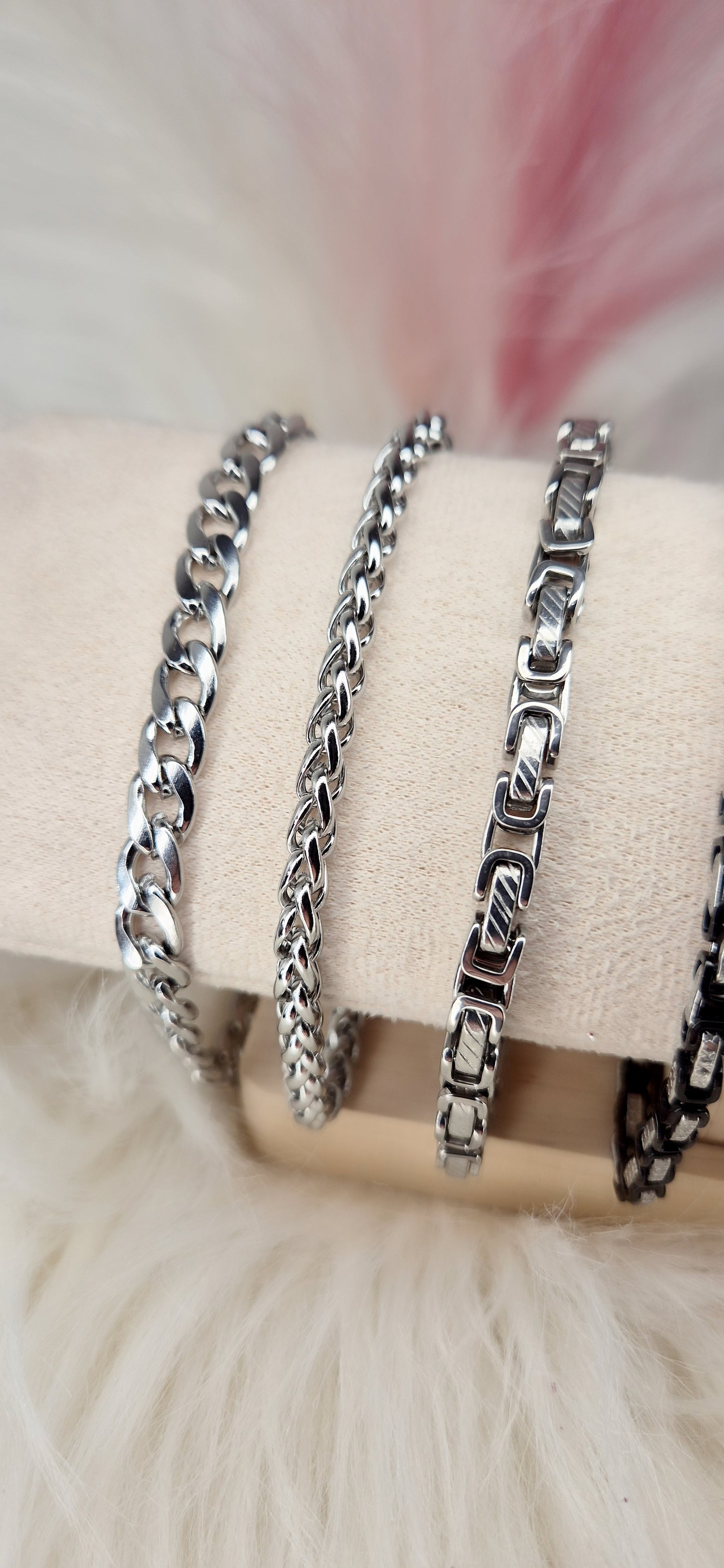 Nuovi Bracciali Uomo/unisex in acciaio inossidabile anallergico mis.regolab.