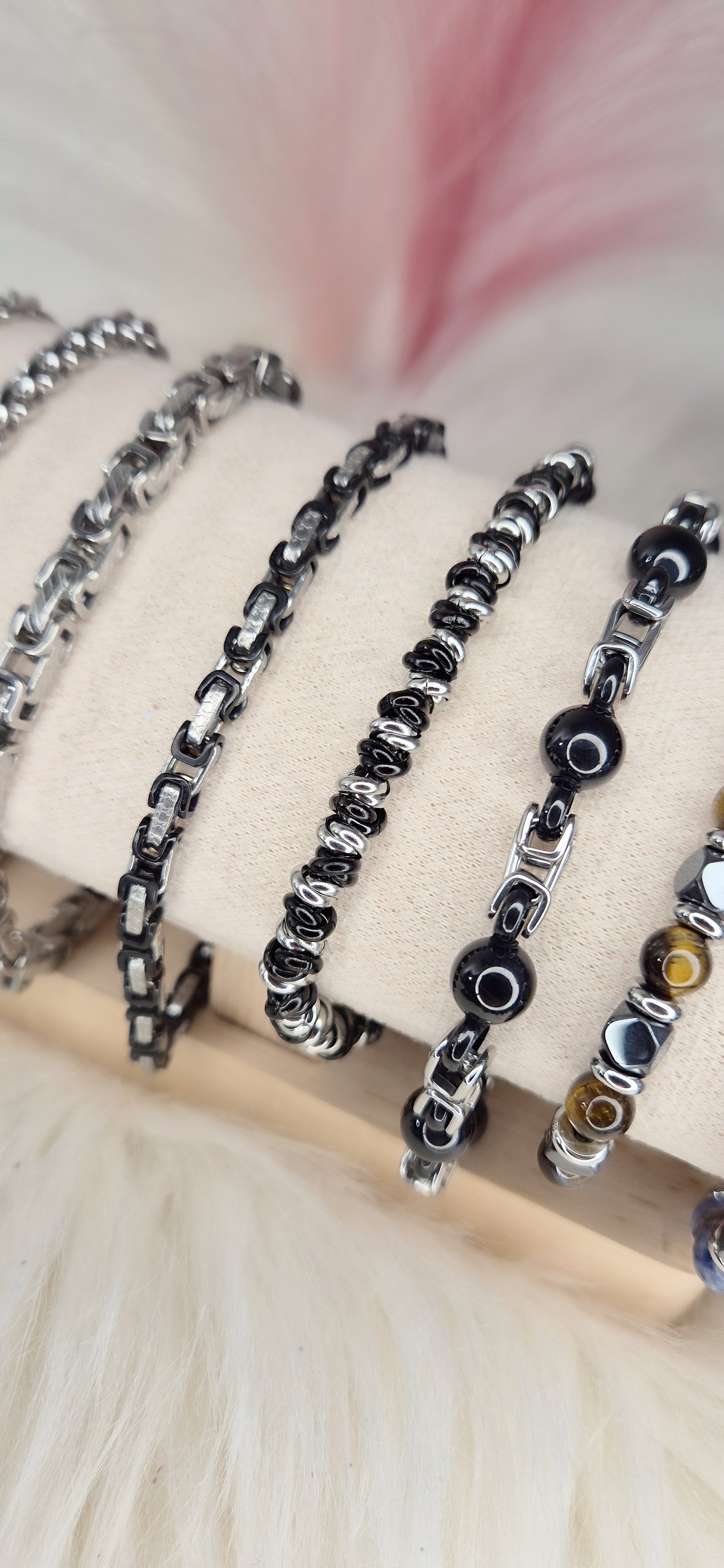 Nuovi Bracciali Uomo/unisex in acciaio inossidabile anallergico mis.regolab.