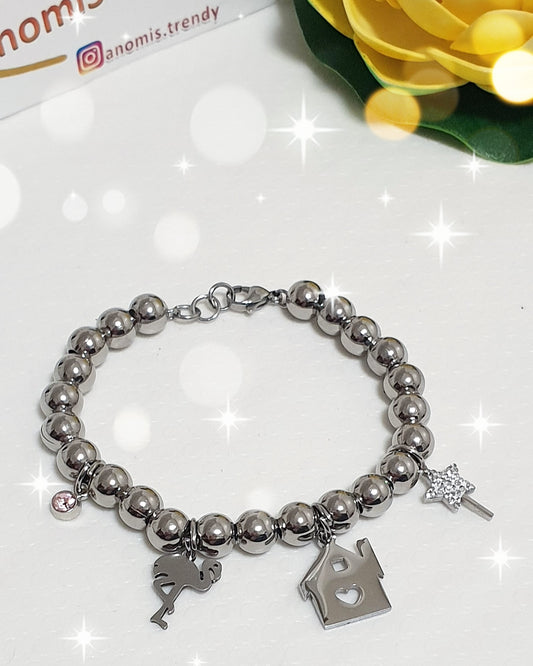 Bracciale sfere 6mm personalizzabile