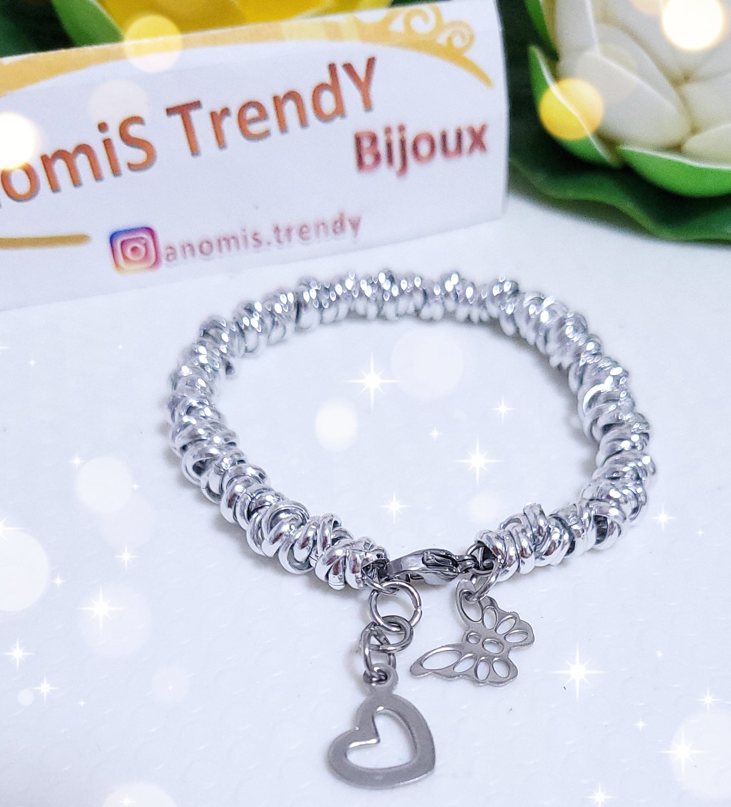 Bracciale nodini personalizzabile con qualsiasi charms
