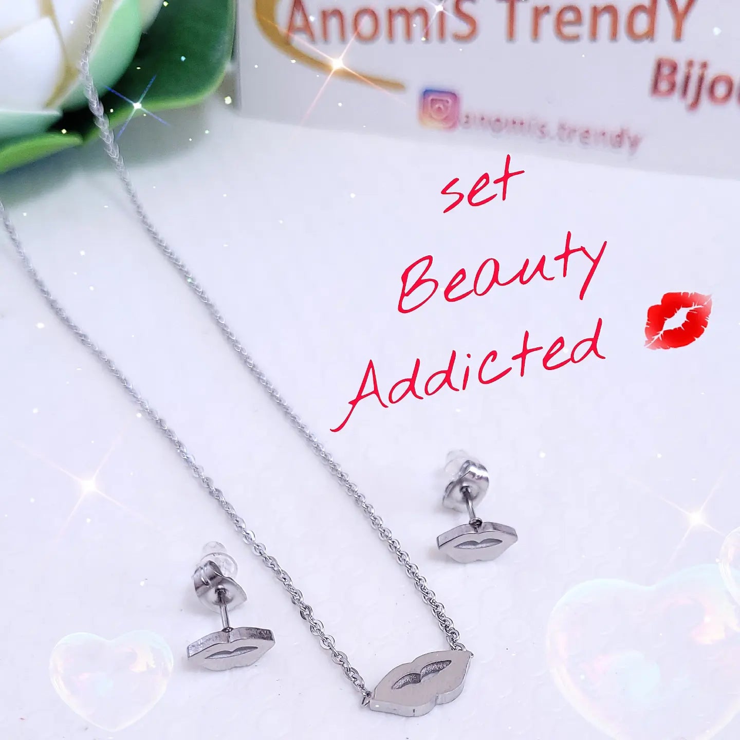 Set- Parure BEAUTY addicted -Orecchini+Collana