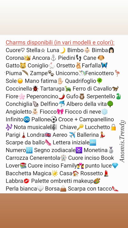 Bracciale catena fine personalizzabile con ciondoli a scelta